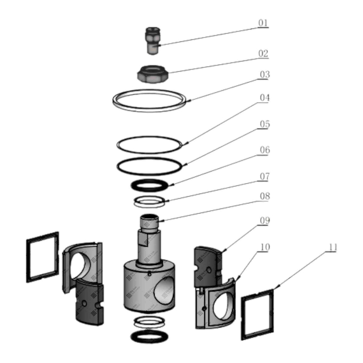 Plug Valve Repair Kit, Major, FMC DR50-DR100-DR150 / SPM SP150, 2", Acid Service, NOE