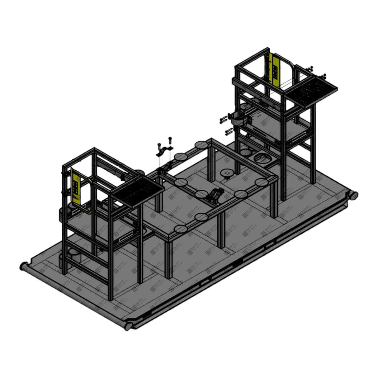 Dual Verticle Dual Barrier Debris Catcher Skid For MANDC0419 & MANDC0420